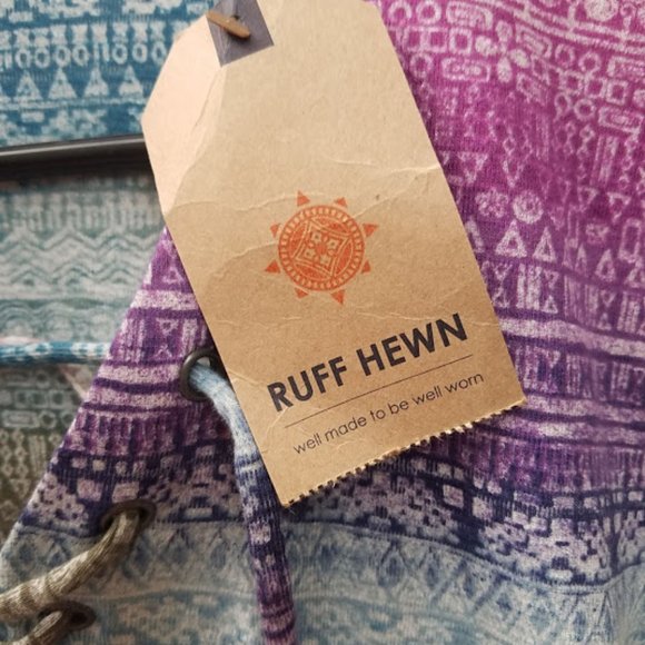 NWT Ruff Hewn Small Boho Lace Up Front Top - Picture 6 of 6